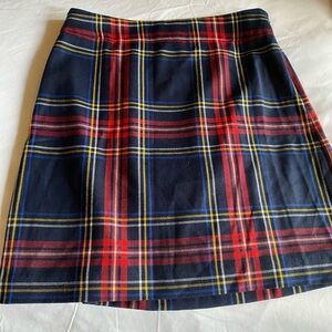 Talbots Tartan Plaid A-Line Skirt Size 6- New Without  tag